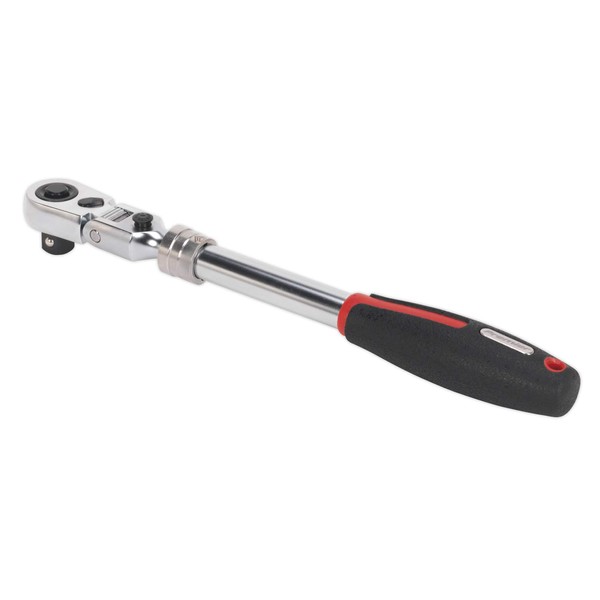 Sealey Ak8984 Ratchet Wrench 1/2In Sq Dr Flexi-Head Extendable Platinum