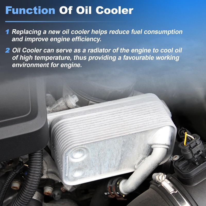 HOPESPANNER 68137296AA Engine Oil Cooler Replacement for Fiat 500 1.4L