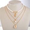 Vatocu Boho Seashell Necklaces Layered Gold Pearl Pendant Necklace Chains