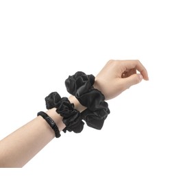 Desmend Mulberry Silk Hair Scrunchies Small for Sleep, 100% Pure Thin Silk Scrunchies for Women and Girls, No Damage, Perfect for Ponytail and Fine Hair, Pack of 5