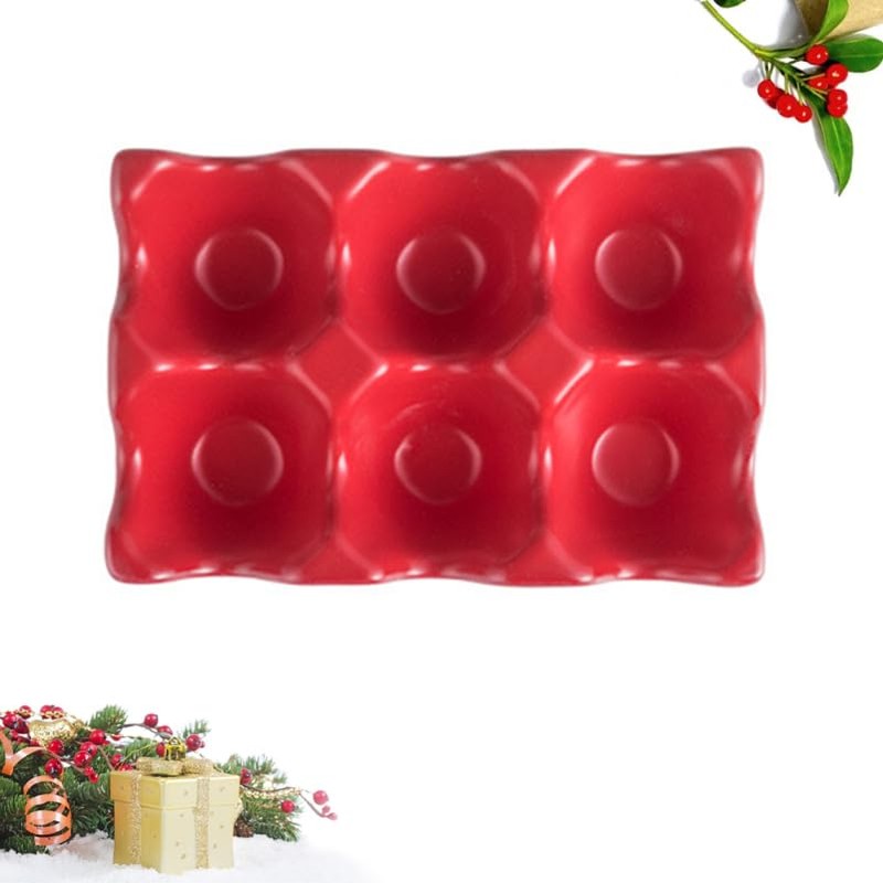 HEALEEP 6 Cups Ceramic Egg Holder for Fridge: Egg Tray