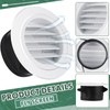 VIHOSE 2 Pcs 4 Inch Soffit Vents Soffit ABS Exterior