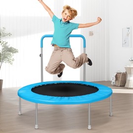 Lyromix 40Inch Trampoline for Kids or Adults, Mini Indoor Recreational Trampolines with Handle
