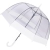ThreeH Clear Bubble Umbrella Easy Grip Handle Sturdy Plastic Transparent