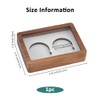 SUPERFINDINGS 1 Set Challenge Coin Display Case 2-Slot Wood Challenge