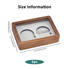 SUPERFINDINGS 1 Set Challenge Coin Display Case 2-Slot Wood Challenge Coin Presentation Display Box Old Lace Rectangle Coin Packaging Boxes for Collector Soldier