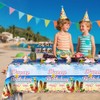 AIBIIN 3 Pack Hawaiian Luau Birthday Decorations Disposable Plastic Tablecloths