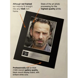 Iconic pics Jeffrey Dean Morgan Signed Mounted Photo Display Negan in The Walking Dead, multicoloured,25.4 x 20.3 cm,JDM-01