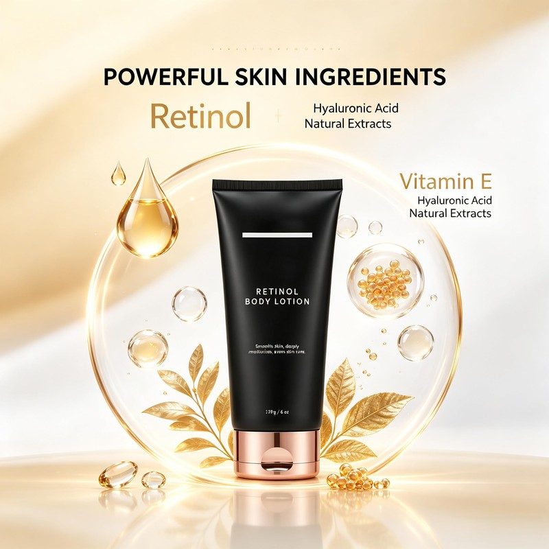 Retinol Body Lotion, Firming Body Cream for Crepey Skin