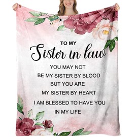 UHANKRU Sister in Law Gifts - Sister in Law Birthday Gifts - Gifts for Sister in Law, Sister in Law Gifts for Christmas, Birthday Gifts for Sister in Law, Sister in Law Blanket, 60"x50"
