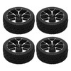 4Pcs Rubber Tires Aluminum Alloy Exquisite Simple Installation Tyres for