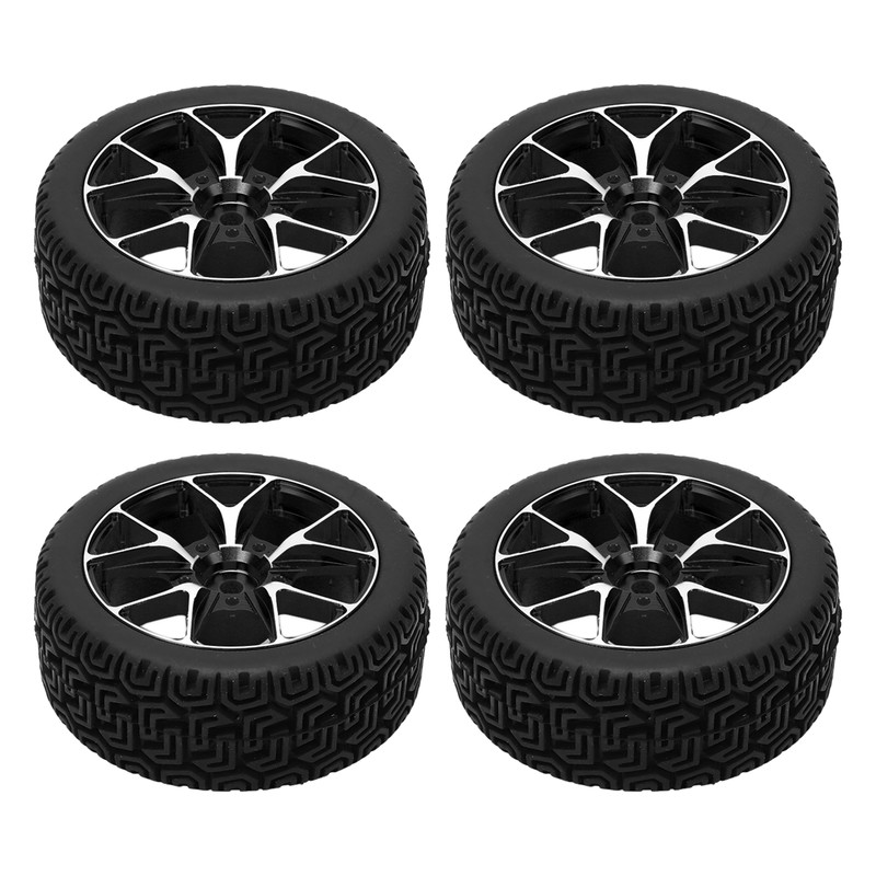4Pcs Rubber Tires Aluminum Alloy Exquisite Simple Installation Tyres for