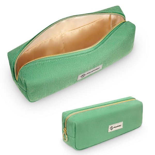FINPAC Pencil Case, Corduroy Fabric Pencil Case, Large Capacity School