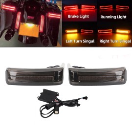 Unbranded Saddlebag LED Run Brake Turn Light Lamp For Harley Road King Electra Glide 14-23