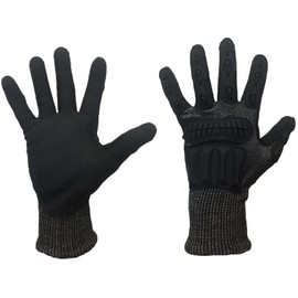 Speedsafe Black N5SP Protective Glove for Professionals, Protects Against Cutting and Impact injuries + free glove holder, size XS - XXXL, black