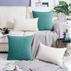 BRAWARM Chenille Throw Pillow Covers 18x18 Inches - Pack of