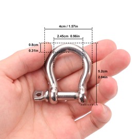 Biugaaufai 30 PCS 5/16 Inch D Ring Shackles, 304 Stainless Steel Anchor Shackle, 8 mm Screw Pin Anchor Shackles for Towing, Industrial, Outdoor, Vehicle Recovery(Breaking Load: 8388 lbs)