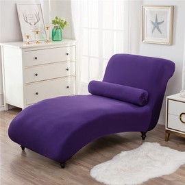 MaiYu-MY Chaise Lounge Cover Elasticity Chaise Longue Slipcover Luxury Chaise Chair Covers for Living Room Indoor Furniture Cover Slipcovers for Chaise Lounge Ultra Soft Machine Washable (Purple)