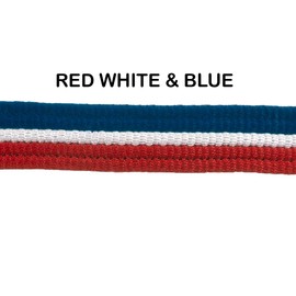 Southwestern Equine Lunge Line for Horses Cotton Horse Lunge Line with Bolt Snap & Rubber Stop (Red White & Blue, 24')