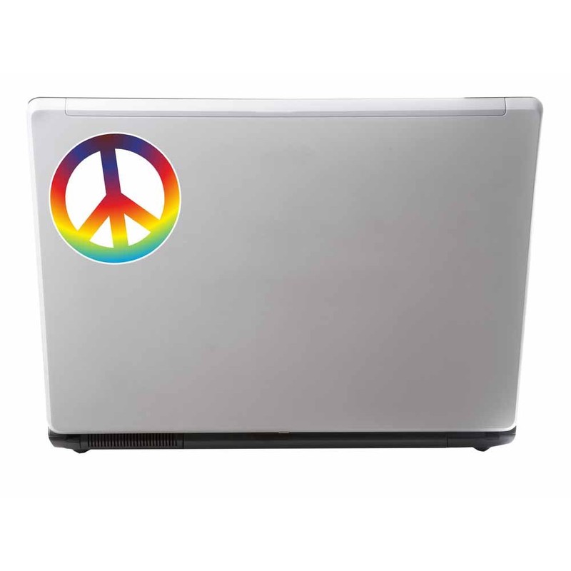2 x 10cm Peace Vinyl Sticker Symbol Hippy Camper Van