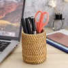 JuxYes Handmade Rattan Pencil Holder Woven Pen Container Pen Cup