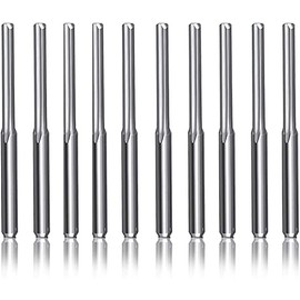 10pcs 2 Flute Tungsten Steel Straight Router Bits, 1/8” Shank Straight Double Edged CNC Slot Cutting Router Bit for Wood MDF Acrylic Milling