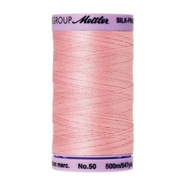 Mettler 9104 Hilo de algodón con acabado de seda 50 wt. Bobina de 547 Yd / 500 M