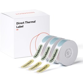 NIIMBOT Label Maker Tape for D11/D110 Label Maker, 14 x 40 mm 160 Tapes/Roll, 3 Rolls, Thermal Label Tape for Home Office Labeling Tape Replacement, Bubble