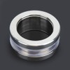 EVTSCAN Stainless Steel Round Handle Bath Glass Embedded Hollow Pull