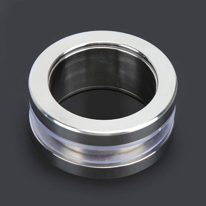 EVTSCAN Stainless Steel Round Handle Bath Glass Embedded Hollow Pull