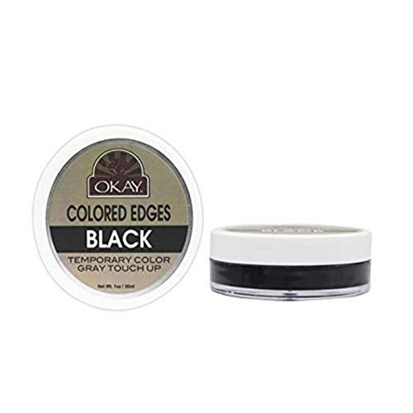 Okay Colored Edges No Flaking All Day Hold, Black, 1 Oz