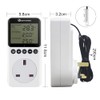 KETOTEK Digital Thermostat Plug Socket with Day Night Timer, Day