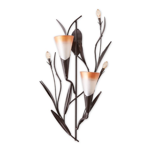 Accent Plus Candle Holder Christmas Decorations Indoor Home Decor Valentine’s Day Dawn Lilies Wall Sconce Christmas Candle Holder Wedding Tealight Candle, 5.1 X 3.5 X 15.75 Inches