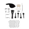 15Pcs Violin Accessory Tailpiece Chin Rest Tuning Peg Fine Tuner