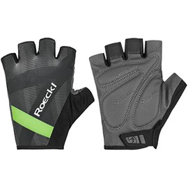 Roeckl Busano Cycling Gloves Short Black/Green 2023: Size: 7.5