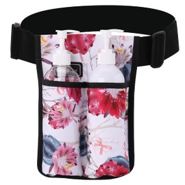 YOURUIMEI - Bolsa para botellas de masaje, funda para terapeuta de masaje, funda para loción de masaje, funda para aceite de masaje, color flor (9d2KD-Hua), Hua, 2 bottle