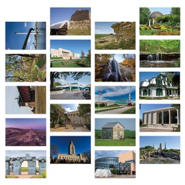 Dear Mapper Vintage United States Nebraska Landscape Postcards Pack 20pc/Set Postcards from Around the World Greeting Cards for Business World Travel Postcard for Mailing Decor Gift