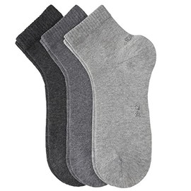 s.Oliver Unisex quarter socks, pack of 6, size: 39-42; colour: anthracite (08), Anthracite (08)