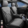 BEITK 2 Pack Leather Front Car Seat Covers, Universal Sideless