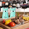 Salt and Pepper Shakers Set,2 PCS Premium Stainless Steel Salt