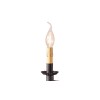 Irvin's Country Tinware Candlestick Accent Light in Kettle Black Metal