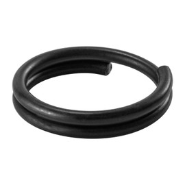 Alwonder Pack of 50 Matte Black Split Rings - Snap Rings for Artificial Bait 12 mm, Spring Rings for Hook Change, Stainless Steel Split Split Ring for Fishing Bait Connection Swivels, Mounting Ring