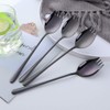 8.5-inch Wide Stainless Steel Spoons Forks for Fruit, Salad Noodle