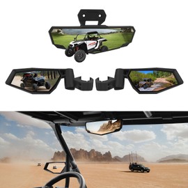 MoGerTor Side Mirrors for 2024 Polaris RZR XP 1000, Adjustable Rear View Mirror Folding Side Mirrors for 2024 Polaris RZR XP 1000/ XP 4 1000 Ultimate/Sport/Premium Accessories(3PCS)