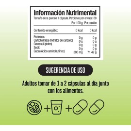 GABA 500 mg  60 Cpsulas Sin Sabor  Apoya Relajacin Natural, Sueo y Equilibrio  Ansiedad  Estrs  TDAH  cido Gamma-Aminobutrico  Sistema Nervioso...    