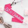 50 and Fabulous 50th Birthday Sash with Iridescent Foil, Hot