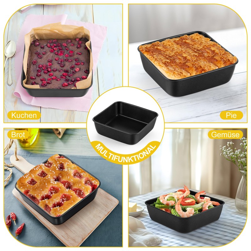 Onader Square Casserole Dish with Non-Stick Coating 15 cm (2,