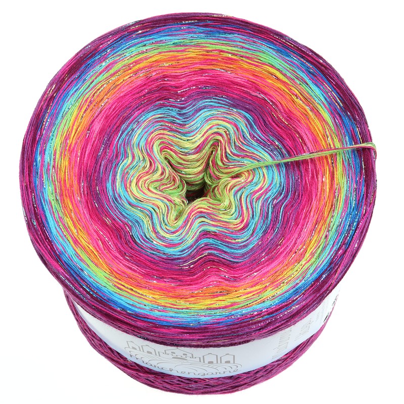 Colour Gradient Yarn, Bobbel Wool with Glitter, Choice of Sizes,