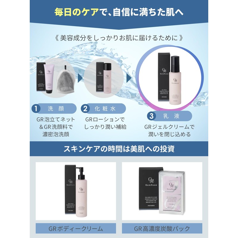 GR GemRose GR Gel Cream M, Gem Rose, Highly Moisturizing