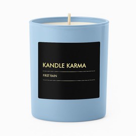 Luxury Soy Wax Candle, First Rain Fresh Earthy Aroma Scented Candle Gifts for Women, Highly Scented, Non-Toxic & Long Lasting Upto 60 Hours Burning Time Natural Aromatherapy Bathroom Candles: 25 Oz